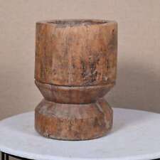 Indian Vintage Wooden Himachal Storage Water Pot handmade OKHALI PLANTER 7.90 kg picture