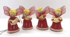 Set of 4 Vintage 60s Singing Angel Choir Ornaments picture