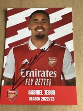 Gabriel Jesus, Brazil 🇧🇷 Arsenal FC 2022/23 hand signed picture