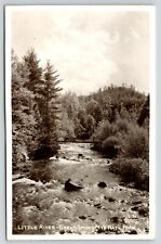Great Smoky Mts National Park North Carolina~Little River Rocks~Bridge~1940 RPPC picture