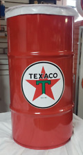 TEXACO STAR 40S 50S 60S VINTAGE GAS STATION STYLE 16 GALLON  STEEL TRASH CAN RED picture