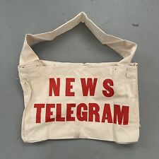 Vintage Deadstock News-Telegram Oregon Newspaper Paperboy Bag 1940s-1950s NWOT picture
