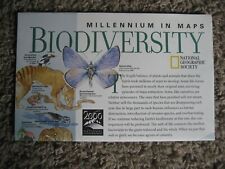 National Geographic Map, 1999, MILLENNIUM IN MAPS ~ BIODIVERSITY picture