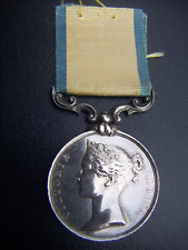 1854-1855 UNITED KINGDOM CRIMEA BRITISH NAVY THE BALTIC SILVER MEDAL NEAR MINT picture