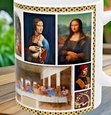 Leonardo da Vinci Fine Art Collage Ceramic Mug Drinkware | Renaissance | 11oz  picture