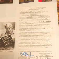 Screen Actors Guild Minimum Base Contract Signed Gene Autry picture