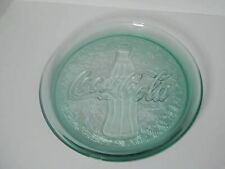 Coke a Cola Vintage Green Glass Tray 13' picture