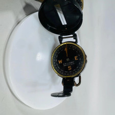 Antique Style Military Compass Nautical Pocket Compass Black Finish Giftable picture