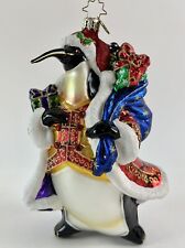 Christopher Radko Rare 2011 GIFT GIVING EMPEROR Penguin Christmas Ornament picture