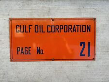 Single Sided Porcelain Gulf Oil Corporation Lease Sign picture