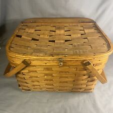 Vintage 1940's West Rindge New Hampshire Hinged Pie Basket with Riser picture