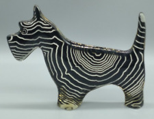 Acrylic Zebra-Striped Scottie Figurine picture
