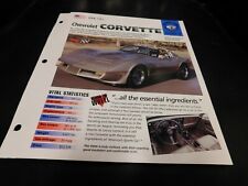 1982 Chevrolet Corvette Spec Sheet Brochure Photo Poster picture