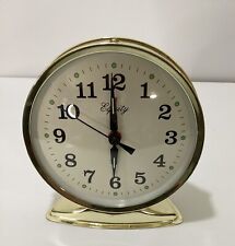 Vintage EQUITY alarm clock Metal Cream Gold picture