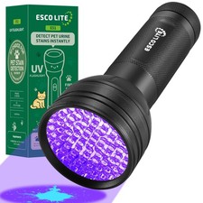 ESCO LITE Black Light for Pet Urine Detection UV Flashlight 51 LED, picture