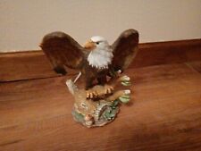 Patriotic American Eagle Ceramic Figurine - Bald Eagle with Claws Out picture