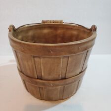 Vtg 1979 Ceramic Bushel Basket Planter w/ Handle Ceramics by Charlotte Zuend picture
