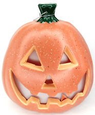 Halloween Jack O Lantern Lighted Display Orange Plastic Cute Spooky Decor picture