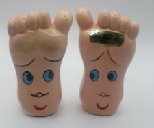 Vintage Salt and Pepper Shakers Feet Novelty Anthropomorphic  picture