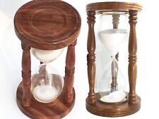 Big Wooden Sand Timer Vintage Nautical 30 Minutes Hour Glass 12