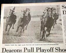 SEATTLE SLEW Thoroughbred Race Horse Racing PREAKNESS STAKES Win 1977 Newspaper picture