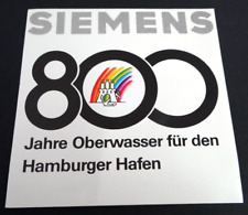 Promotional Stickers 800 Years Hamburger Port Siemens 1989 Hanseatic City picture