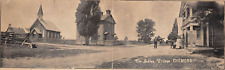 THE INDIAN VILLAGE CHEMONG Ontario c1898 Panoramic Fold Out Postcard picture