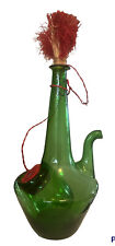 Empoli Italian Green Glass Wine Decanter Plugs/Ice Chamber 13.5”H MCM VTG 1960s picture