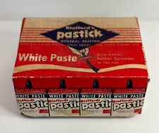 VINTAGE WHITE PASTICK ADVERTSING  WHITEOUT WITH BOX AND 12 JARS ORIGINAL DISPLAY picture