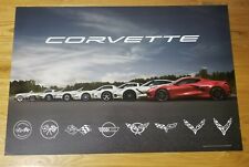 Authentic Generation Corvette Poster w/2020 Corvette Stingray 24