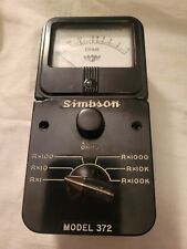 Vintage Simpson Ohmmeter Model 372 Used Untested With Leads picture