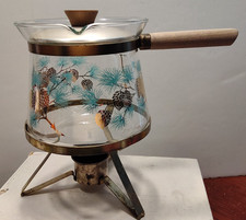 Vintage Douglas Flameproof Glass Pinecone Warming Pot picture