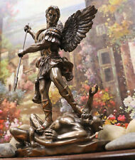 Ebros Saint Archangel Michael Piercing Lucifer With Spear Decor Figurine 10.25