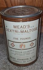 Mead's Dextri-Maltose Advertising Tin Baby Formula 5 Lb Infant Diet Pharmacy picture