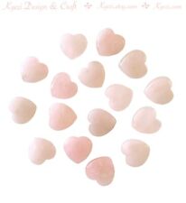 1 - 30pcs 20mm 25mm Natural Healing Crystal Gemstone Heart Stone Chakra Balance  picture