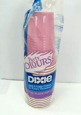 Vintage Pink Plastic Drinking Cups Dixie 16oz 20 Pack Party Colours 1989 Prop picture