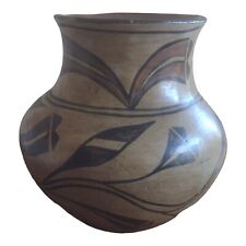 Historic Santo Domingo - Kewa Polychrome Pottery Olla Vase with Floral Motif picture