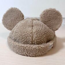 Tokyo Disney Resort Limited Mickey Mouse Ears Hat Cap Fluffy beige Japan picture