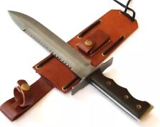 16” Survival Knife Made Of Heavy D2 Steel, Serrated/Plain Edge Blade & Sawback picture