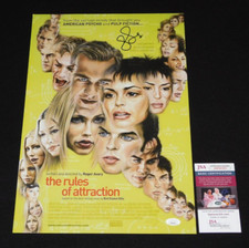SHANNYN SOSSAMON SIGNED THE RULES OF ATTRACTION 12X18 POSTER JSA COA picture