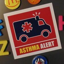 ASTHMA MEDICAL ALERT Fridge MAGNET Paramedic Emergency Apartment Office Home  picture