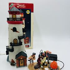 Lemax Village Plymouth Corners Porcelain Lights Up Lighthouse 1998 Pirates VTG picture