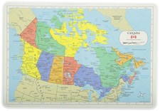 Painless Learning Canada Map Placemat, 12 x 17 1/2 inches picture