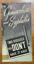 WWII 1941 Gonorrhea & Syphilis Venereal Diseases Soldiers Army Booklet picture
