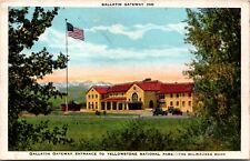 Postcard Gallatin Gateway Inn Entrance to Yellowstone National Park Montana picture