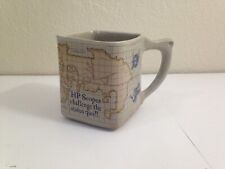 Vtg HP Hewlett Packard Scopes Coffee mug cup square globe advertising retro mcm picture