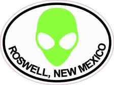 4in x 3in Green Alien Oval Roswell Sticker Car Truck Vehicle Bumper Decal picture