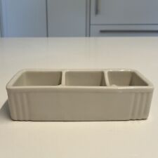 VTG Hall USA 717 3 Compartment Sugar Packet Holder Caddy White Restaurant Ware picture