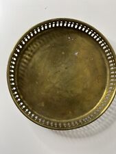 Vintage brass round tray 7” Bar Cart Tray picture