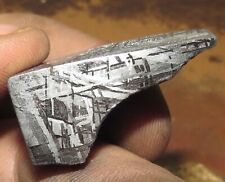 38 GM ETCHED GIBEON IRON METEORITE QUAD CUT MUSEUM  GRADE   NAMIBIA AFRICA picture
